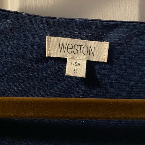 Blue flared Anthropologie dress - Picture 4 of 6